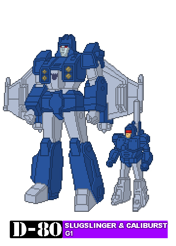 208 Slugslinger & Caliburst – Transformers Retro Pixel Art